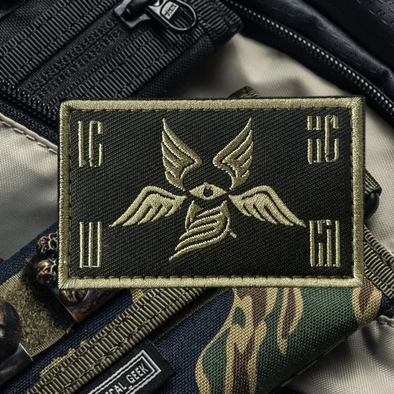 Parche de Chevron de Ángel de la guarda, insignia de moral bordada con gancho y bucle táctico, pegatina decorativa para mochila, parches para brazalete para ropa - imagen 4