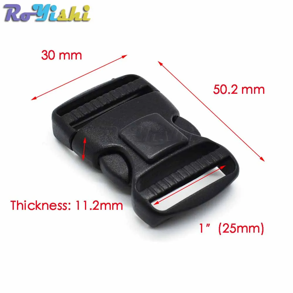 Hebillas de liberación lateral ajustables dobles de plástico Molle Tatical mochila cinturón bolsa piezas correa correas - imagen 3