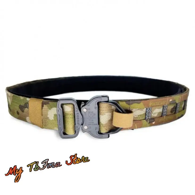 Cinturón táctico de caída GBRS, correa de Moller de 2 capas, hebilla de anillo doble de liberación rápida, placa de Tegris, cinta especial de corte láser - imagen 3