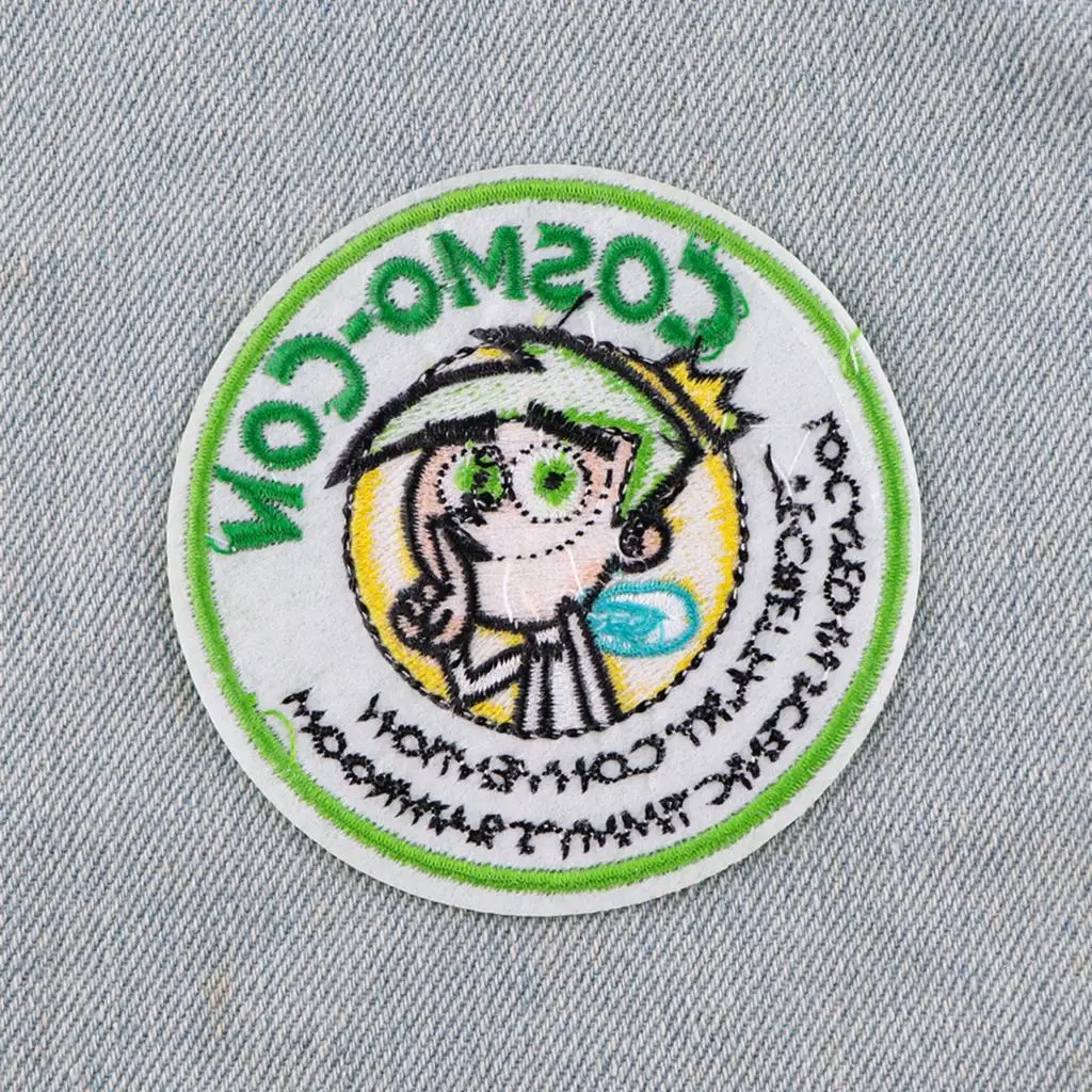 Parche bordado con dibujo animado niño pelo verde para planchar - imagen 4