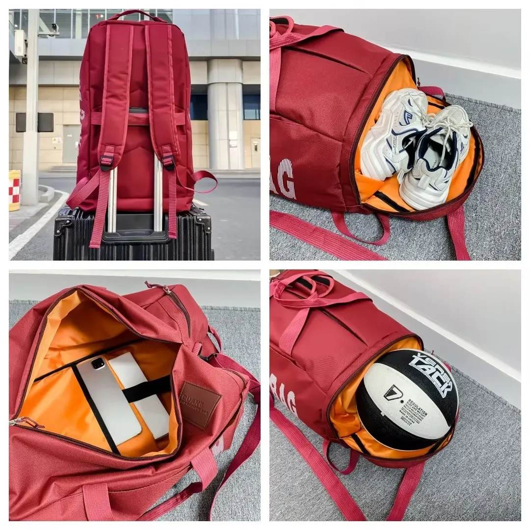 Bolsa de gimnasio deportiva para hombre, mochila de viaje de Fitness, paquete de zapatos impermeable grande, bandolera de hombro deportiva, bolsas para portátil de baloncesto - imagen 3