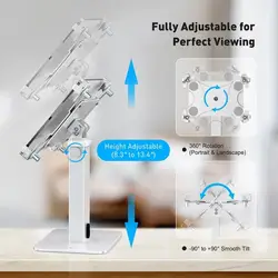 Soporte antirrobo ajustable para tablets con cerradura segura