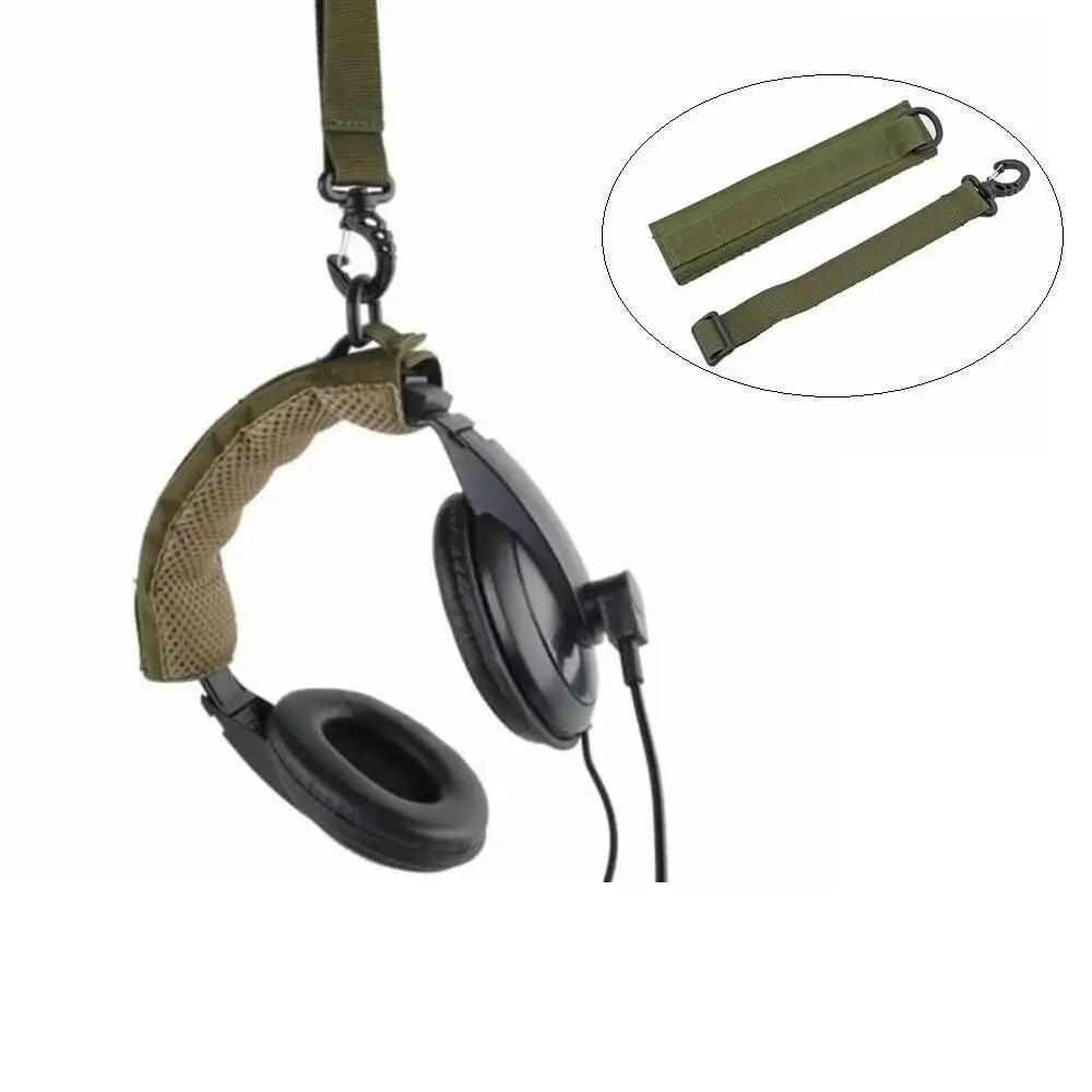 Diadema táctica, cubierta para auriculares, almohadilla de malla para auriculares, correas MOLLE, banda para la cabeza, orejeras, accesorios de caza - imagen 4