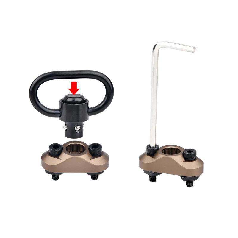 Soporte táctico de Metal BCM QD para M-LOK Keymod, accesorios de Base de montaje, hebilla de correa giratoria, botón de liberación rápida - imagen 5