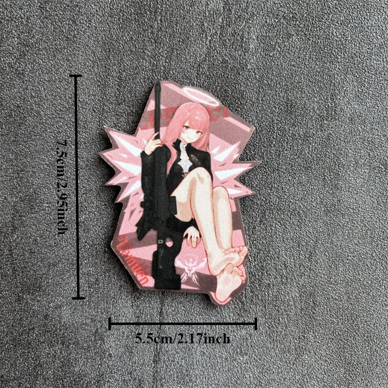 Parche táctico de Chica de Anime para ropa, insignia de moral, brazalete impreso, gancho, parches militares, accesorios para mochila, pegatinas - imagen 3