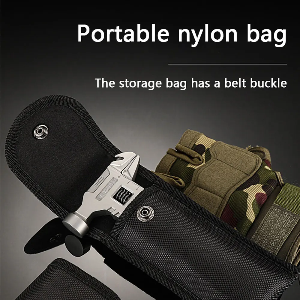 Martillo de cabeza redonda multifuncional para acampar al aire libre, alicates plegables de acero inoxidable, combinación de vehículos de emergencia a - imagen 2