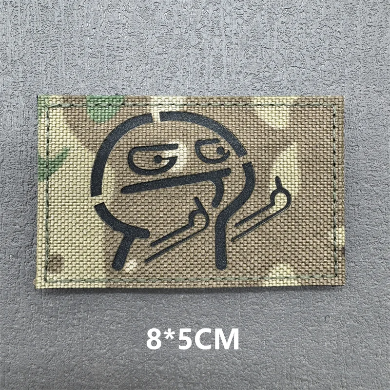 Parches Multicam IR, parches tácticos morales de corte láser en mochila, chaleco, ropa, insignias para exteriores, insignias reflectantes con gancho y bucle - imagen 4