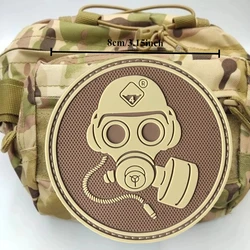 Parche táctico PVC 3D calavera con gancho – insignia moral militar
