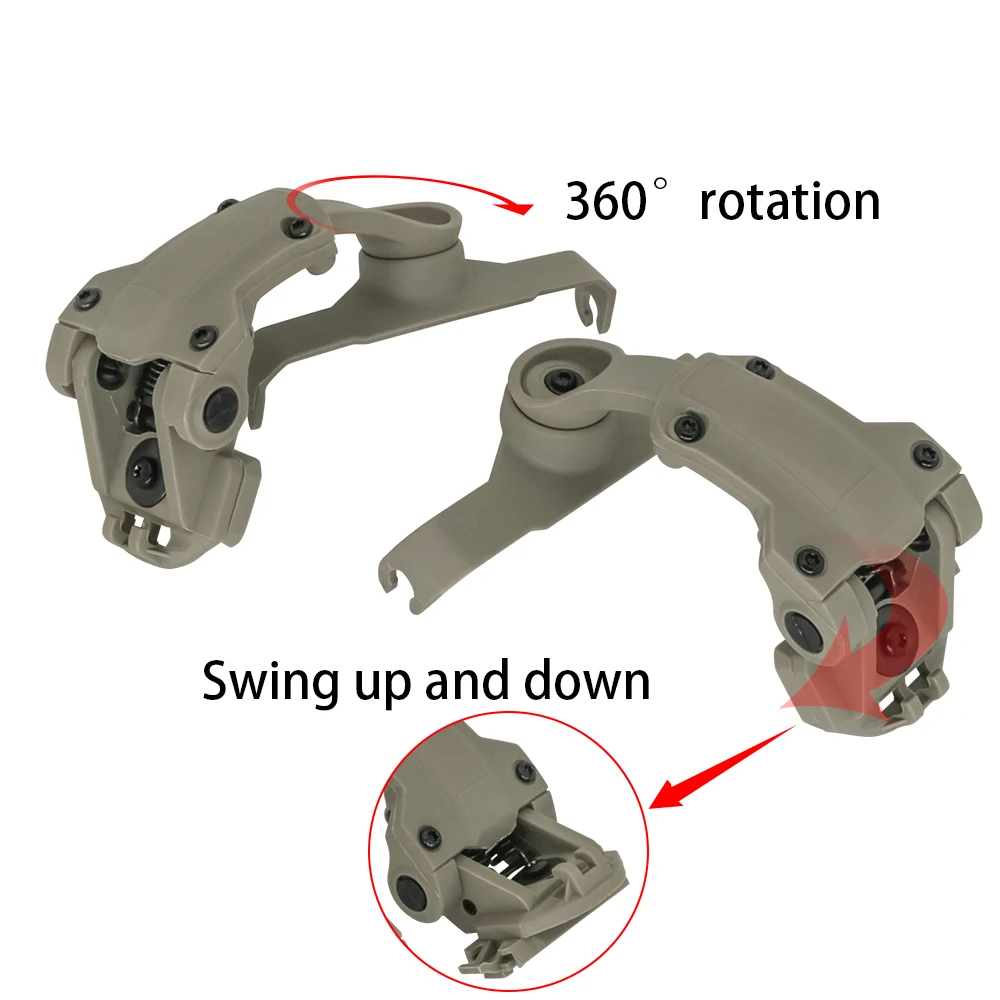 Kit de soporte de casco Airsoft, adaptador de riel de casco de arco para MSA SORDIN/TAC-SKY SORDIN/Z.TAC SORDIN, Tiro Táctico - imagen 5