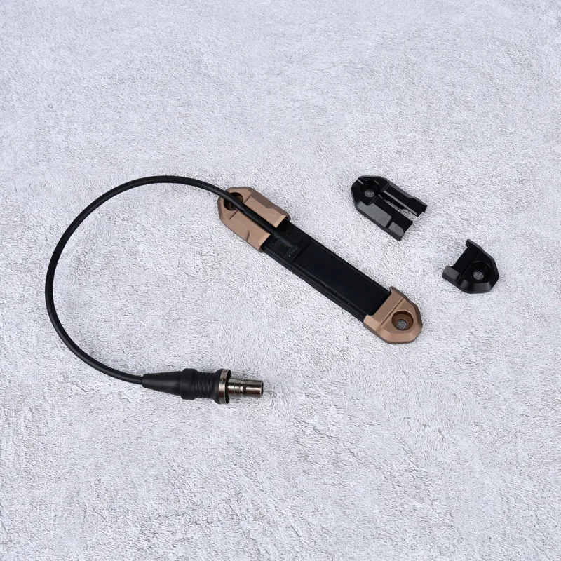 Panel de bolsillo de montaje de ranura de interruptor Picatinny táctico Airsoft, aluminio CNC, para linterna M300 M600, almohadilla de presión de DBAL-A2, luz de arma - imagen 4