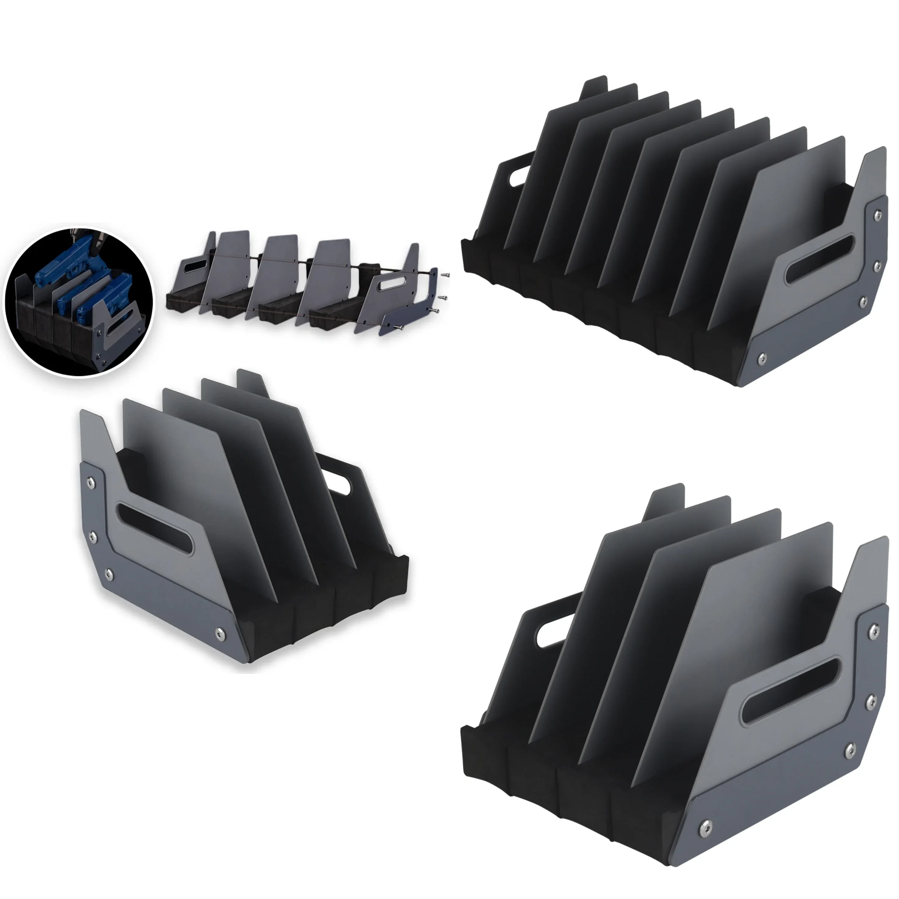 Soporte universal para pistolas de espuma EVA con funda y ranuras - imagen 2