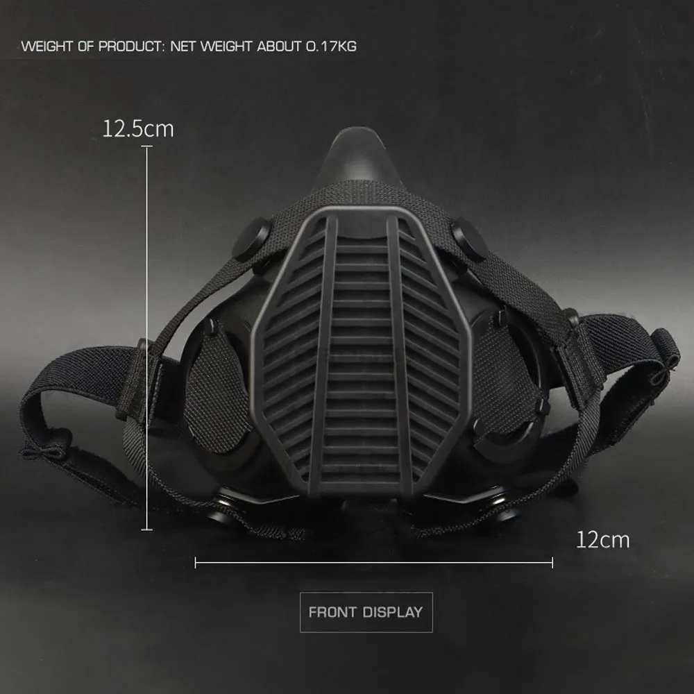 SOTR-mascarilla de Gas respirador táctico, sistema de filtración eficiente, Paintball, Airsoft, máscara protectora de media cara, accesorio de Cosplay para Halloween - imagen 2