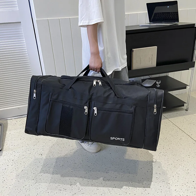 Bolso de viaje de 80L para acampar al aire libre, senderismo, bolsa grande para gimnasio, deporte, Fitness, equipaje, fin de semana, bandolera de noche, paquete de transporte - imagen 3