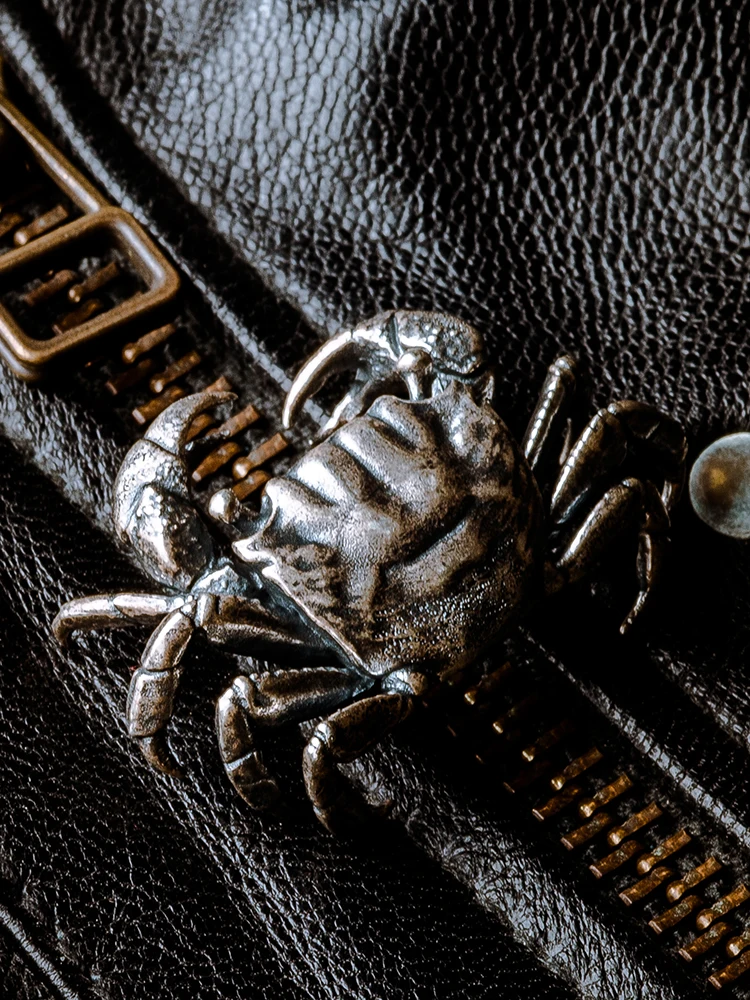 Adornos de plata esterlina para mascotas de té de cangrejo, puede elevar la cubierta de rociado de agua para el regalo de accesorios de té Zen - imagen 5