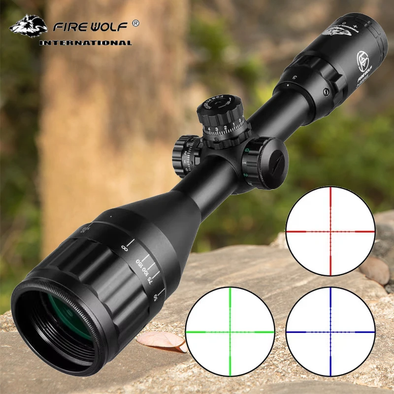Fire Wolf Mira Telescópica 3-9X50 Punto Iluminado para Rifle