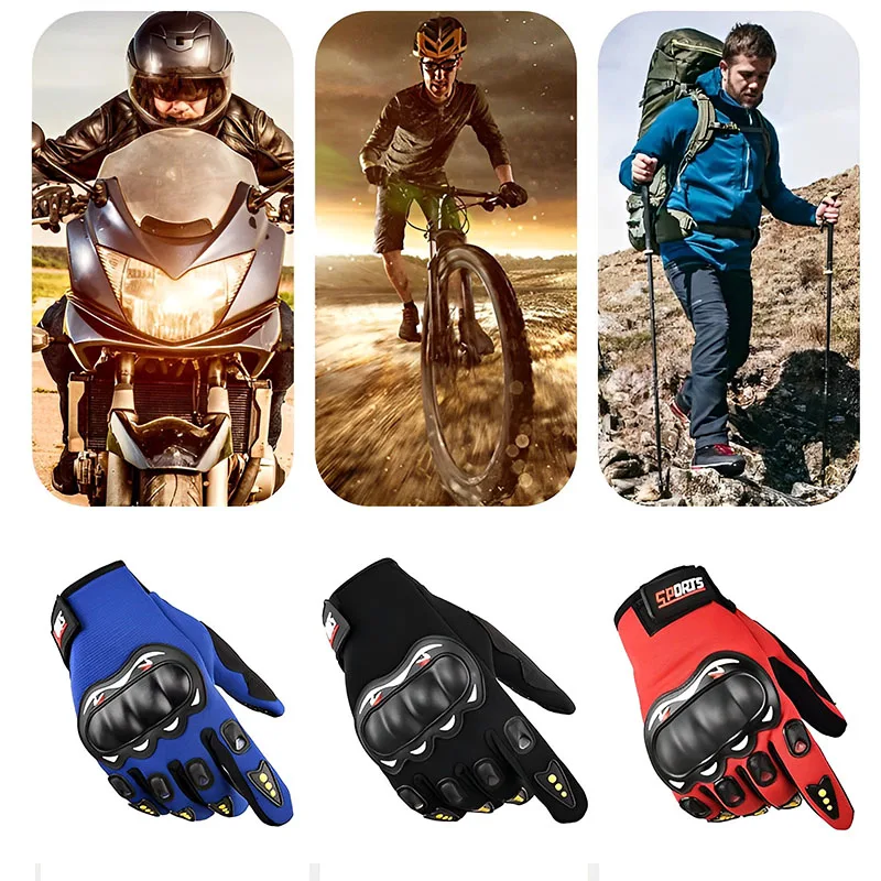 Guantes de moto con concha dura y diseño transpirable