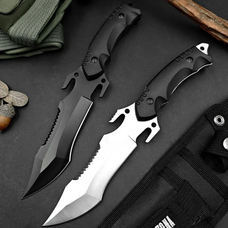 Cuchillo recto, cuchillo para exteriores, cuchillo portátil, cuchillo de supervivencia, cuchillo militar, táctico de caza en el campo, cuchillo de alta dureza - imagen 2