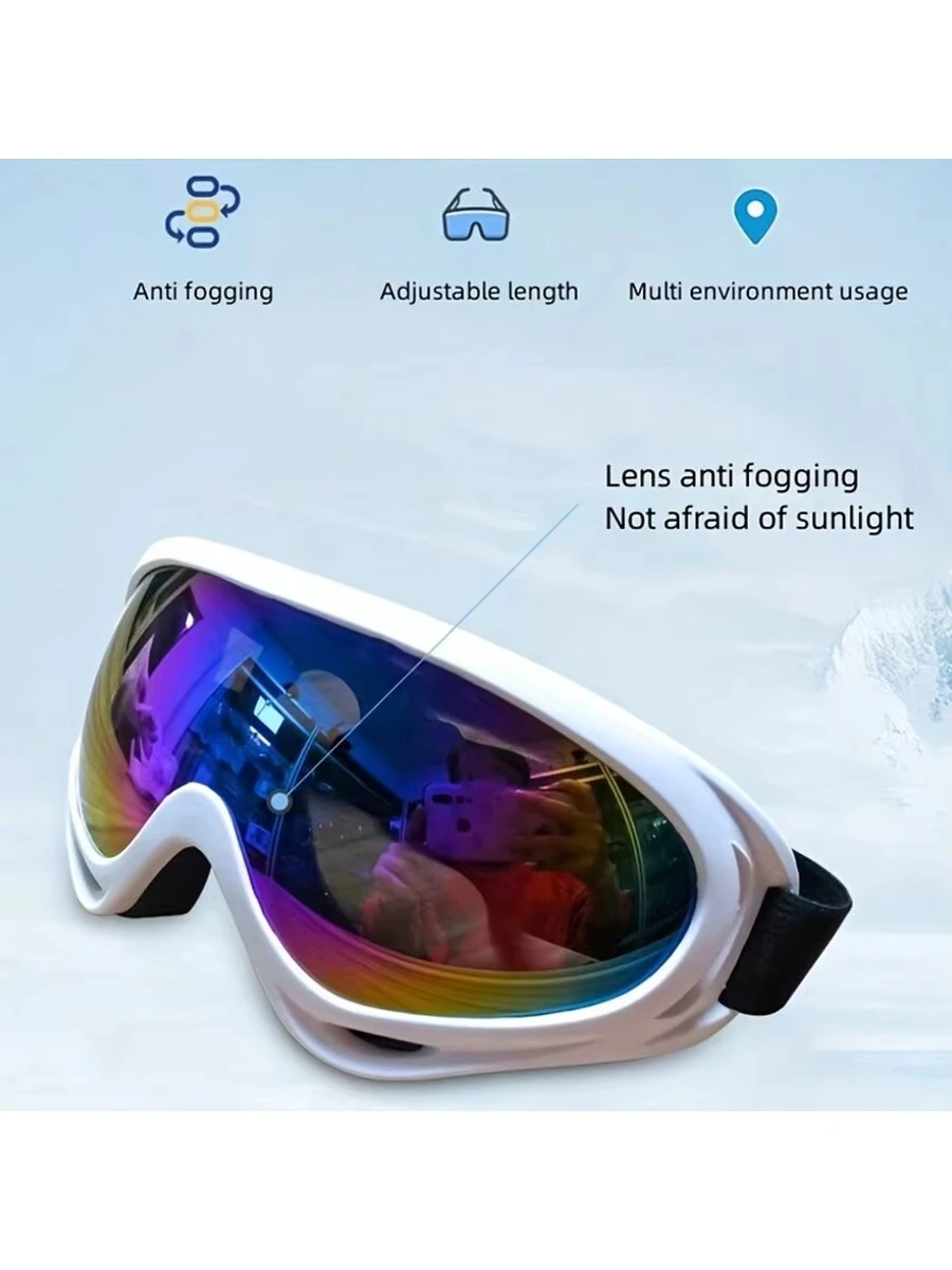 1pc gafas de esquí polarizadas de marco grande para hombres y mujeres, gafas de Snowboard antiniebla con protección UV a prueba de viento y nieve para exteriores - imagen 5