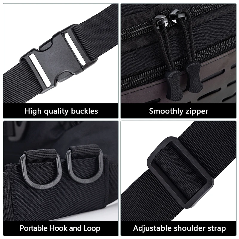 Mochila multifuncional para senderismo al aire libre para hombre, bolso de cintura duradero de tela Oxford impermeable, bolso cruzado de viaje de gran capacidad - imagen 5