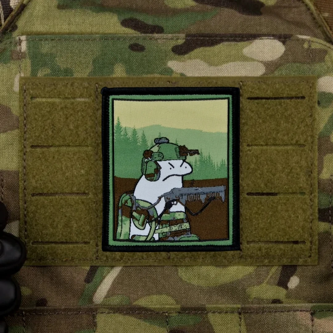 Parche táctico del ejército con emblema de Flork, insignia de moral de soldado, parches impresos con gancho y bucle para ropa, pegatina para mochila militar - imagen 5