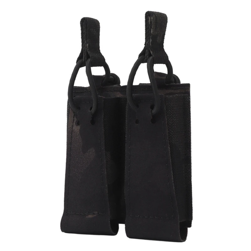 Paquete elástico de camuflaje doble magezine, bolsa pequeña, dos lados, MOLLE, adecuado para cinturones tácticos - imagen 3