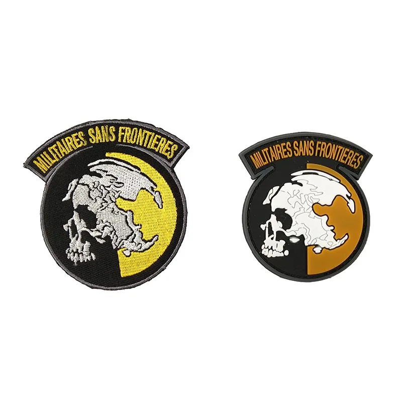 Parche de Metal bordado con gancho y bucle, insignia de moral paralela, parches de brazalete, pegatinas de mochila militar táctica de PVC MGS - imagen 5