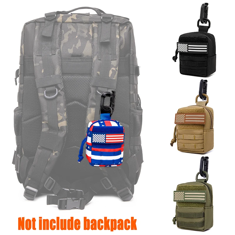 Bolsa pequeña táctica para deportes al aire libre, herramientas portátiles, bolsa de pecho Molle con gancho y bucle, bolsa colgante pequeña, bolsa de accesorios de caza al aire libre - imagen 5