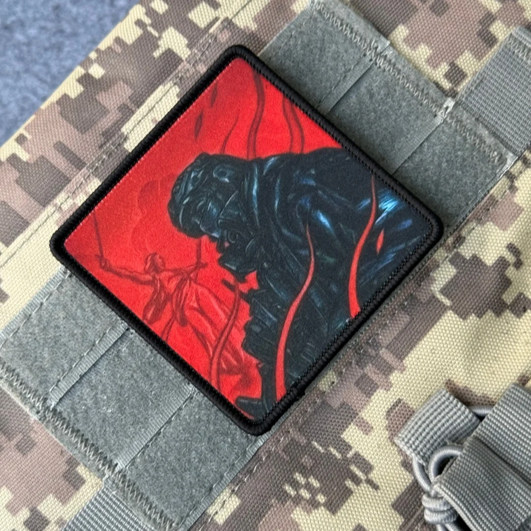 Parche táctico de moral Chevron "Soldiers and Angels", pegatina para mochila del ejército militar, parches de gancho y bucle impresos para ropa