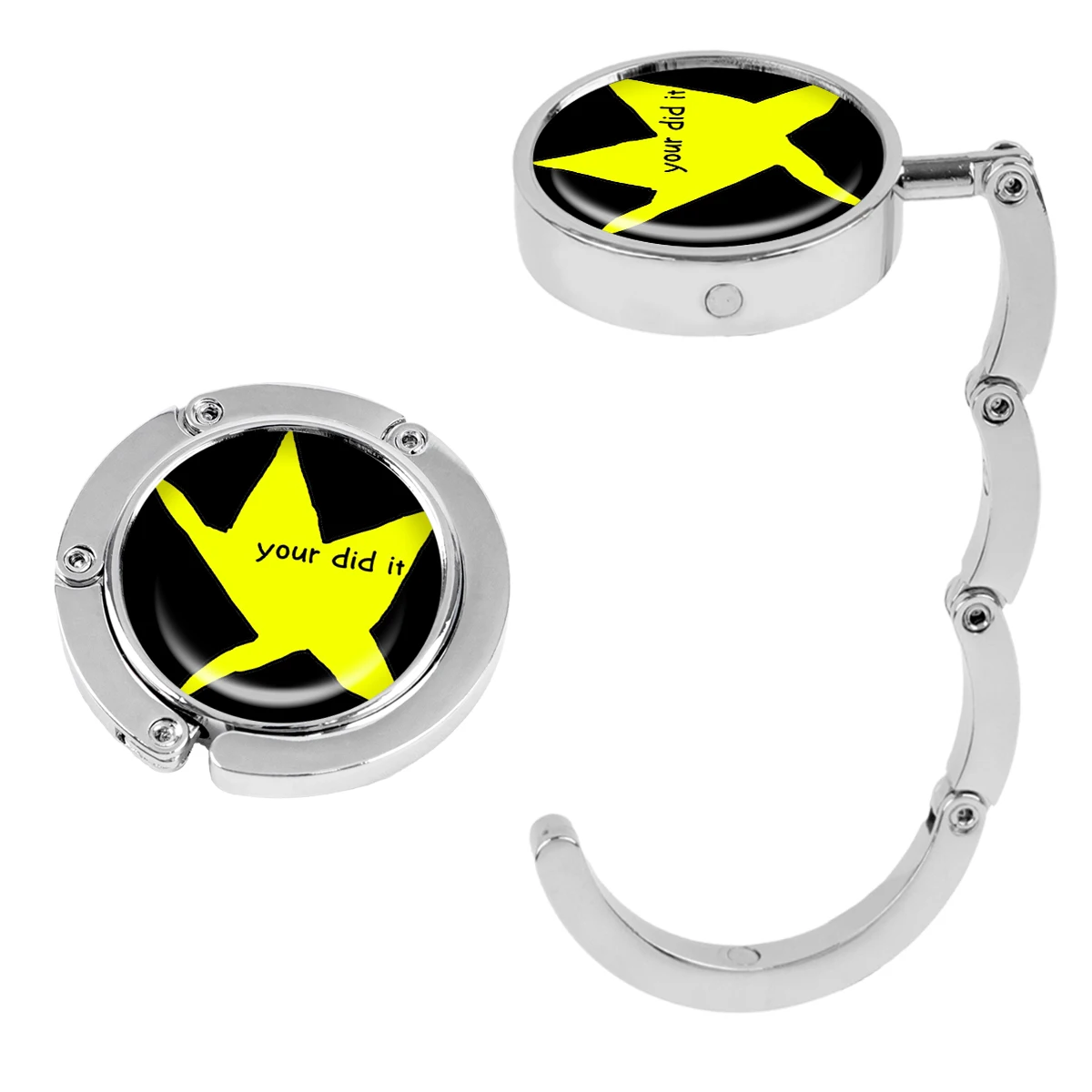 Ganchos para bolso de gato negro, soportes plegables para bolsas de mesa de Metal, perchas portátiles para monedero, accesorios de piezas, ganchos antideslizantes de Luna Vintage - imagen 4