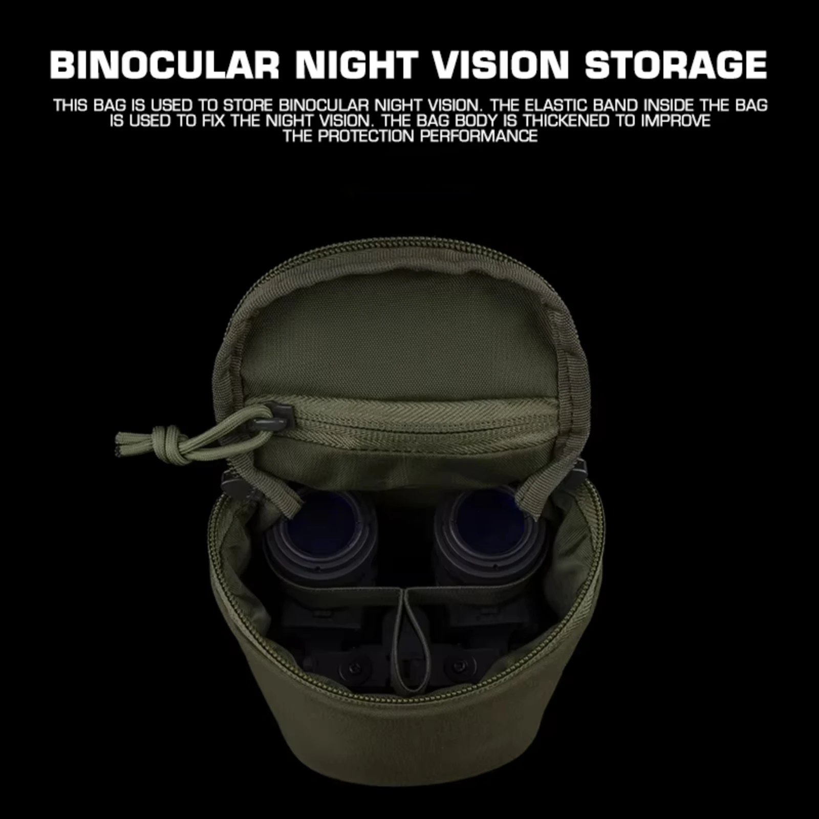 Bolsa táctica NVG acolchada NVG bolsillo MOLLE Binocular gafas de visión nocturna Estuche de transporte bolsa para Airsoft tiro caza - imagen 2