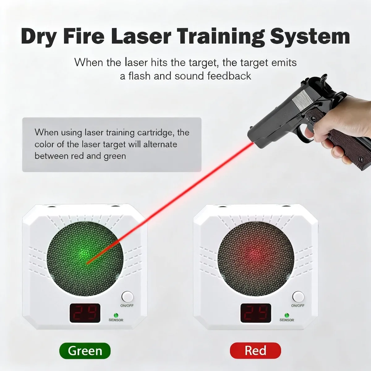 Objetivo láser de puntuación electrónica de inducción infrarroja para 7,62x39 308win 223rem 9mm 44mag 357 12GA bala de entrenamiento de fuego seco láser - imagen 5