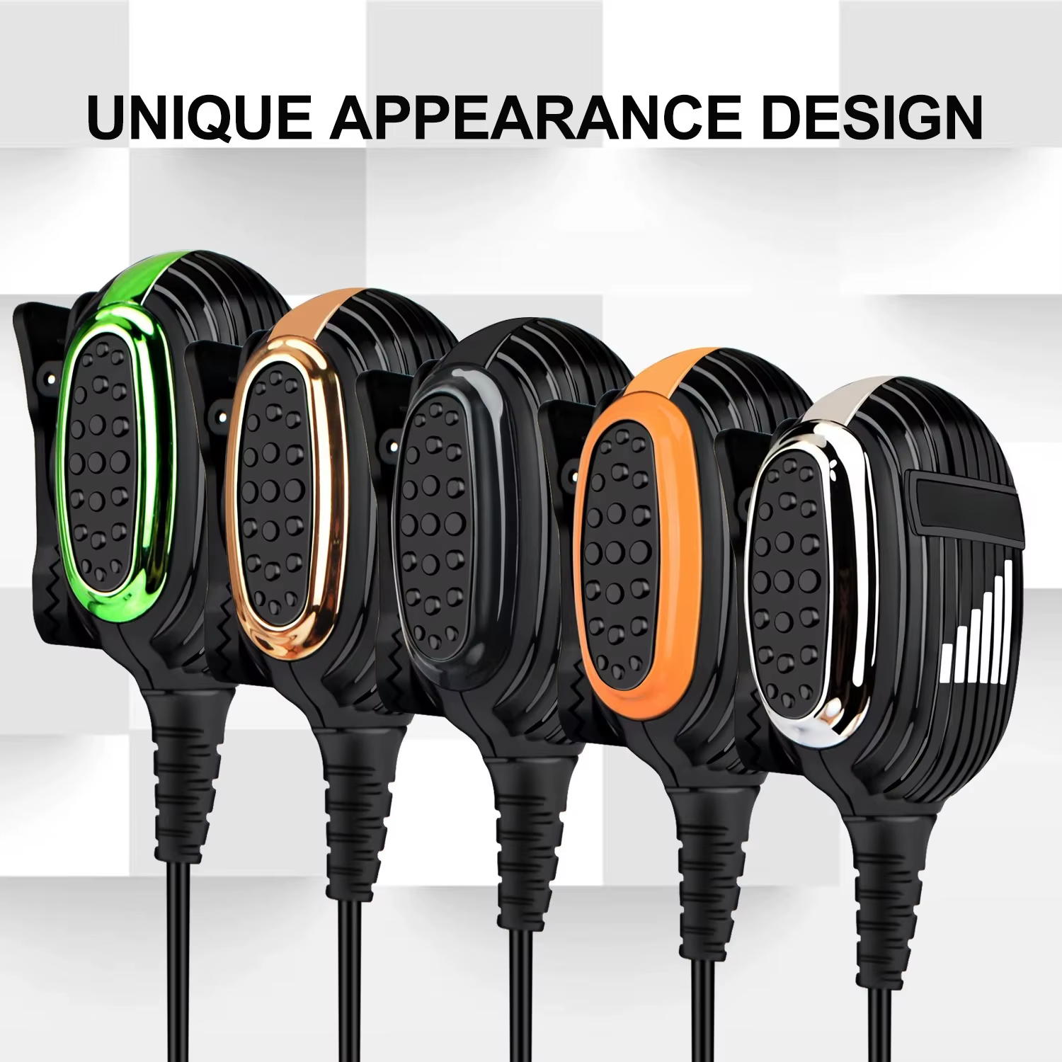 Micrófono para walkie talkie ANYSECU con altavoz y PTT - imagen 2