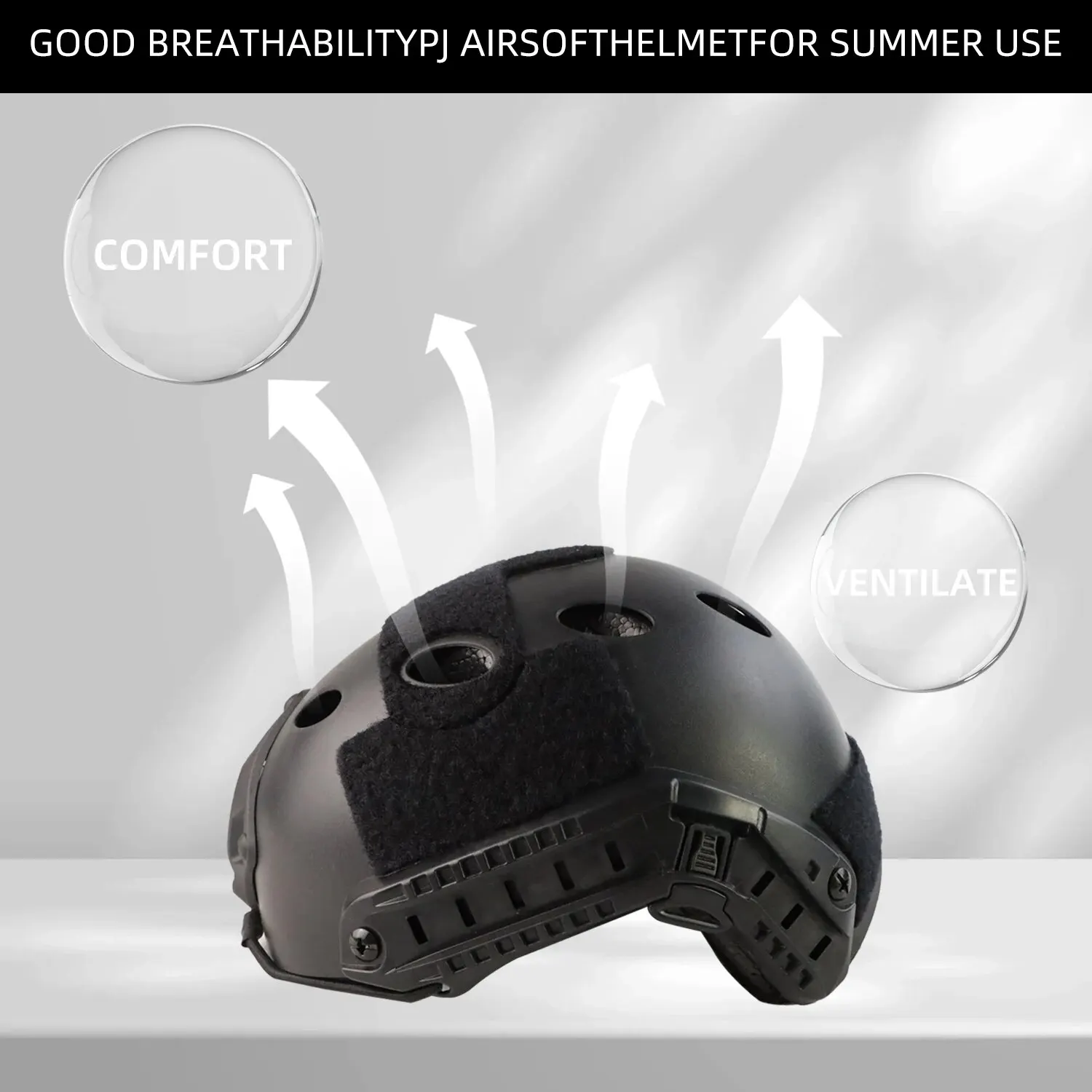 Casco táctico rápido estilo PJ, cascos Airsoft, casco táctico para Paintball, deportes al aire libre, caza, componente de juego de tiro - imagen 2