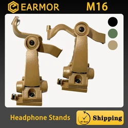 EARMOR M16C auriculares tácticos ARC casco rieles adaptador Kit de fijación para auriculares M31/M32 y M31H/M32H