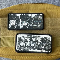 Parche Táctico Morale con Velcro Chica Soldado Anime para Chaqueta