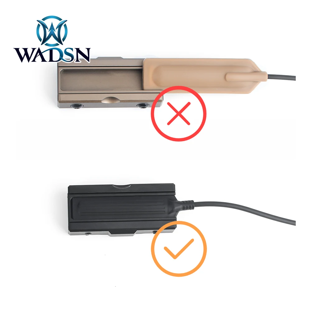 WADSN-interruptor Picatinny táctico, Panel de bolsillo de montaje en ranura para M300 M600, linterna DABL A2 PEQ15, Base Swtich de presión para caza - imagen 4