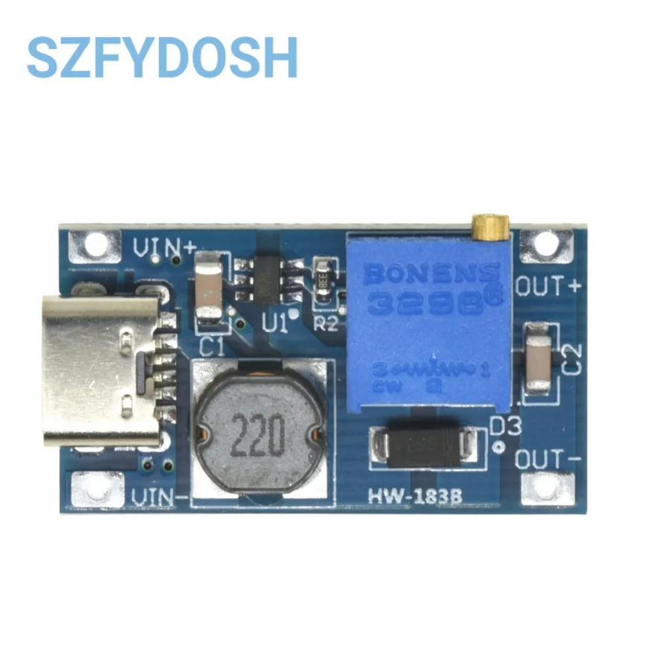5/10 Uds MT3608 DC-DC TYPE-C Micro módulo de refuerzo ajustable 2A DC módulo convertidor elevador de potencia 2V-24V a 5V 9V 12V 28V - imagen 5