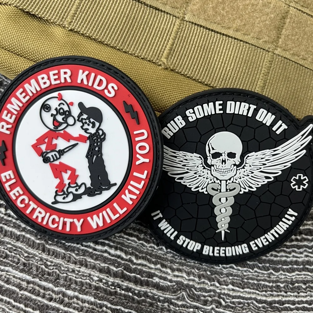 REMEMBER KIDS parche de PVC para mochila, parches de gancho y bucle para ropa, pegatinas tácticas, insignias de moral, suministros - imagen 2