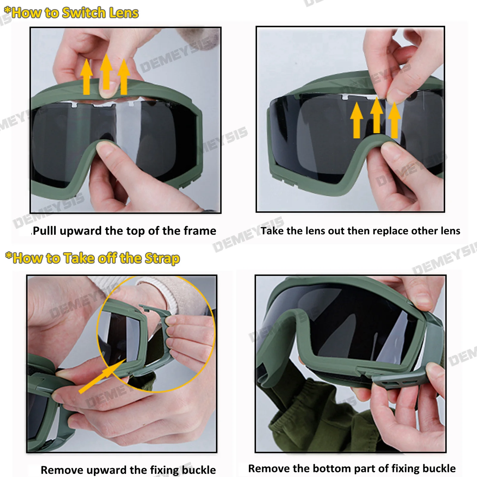 Gafas tácticas de 3 lentes a prueba de viento y polvo, gafas para senderismo, motociclismo, caza al aire libre, Airsoft CS, gafas protectoras seguras - imagen 5