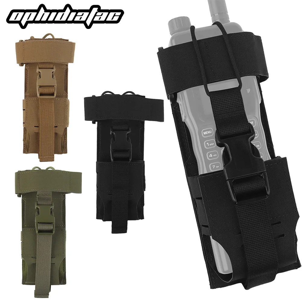 OPHIDIAN-bolsa Universal para Radio, bolsa con soporte para Radio Molle, hebilla desmontable rápida, accesorio de caza al aire libre