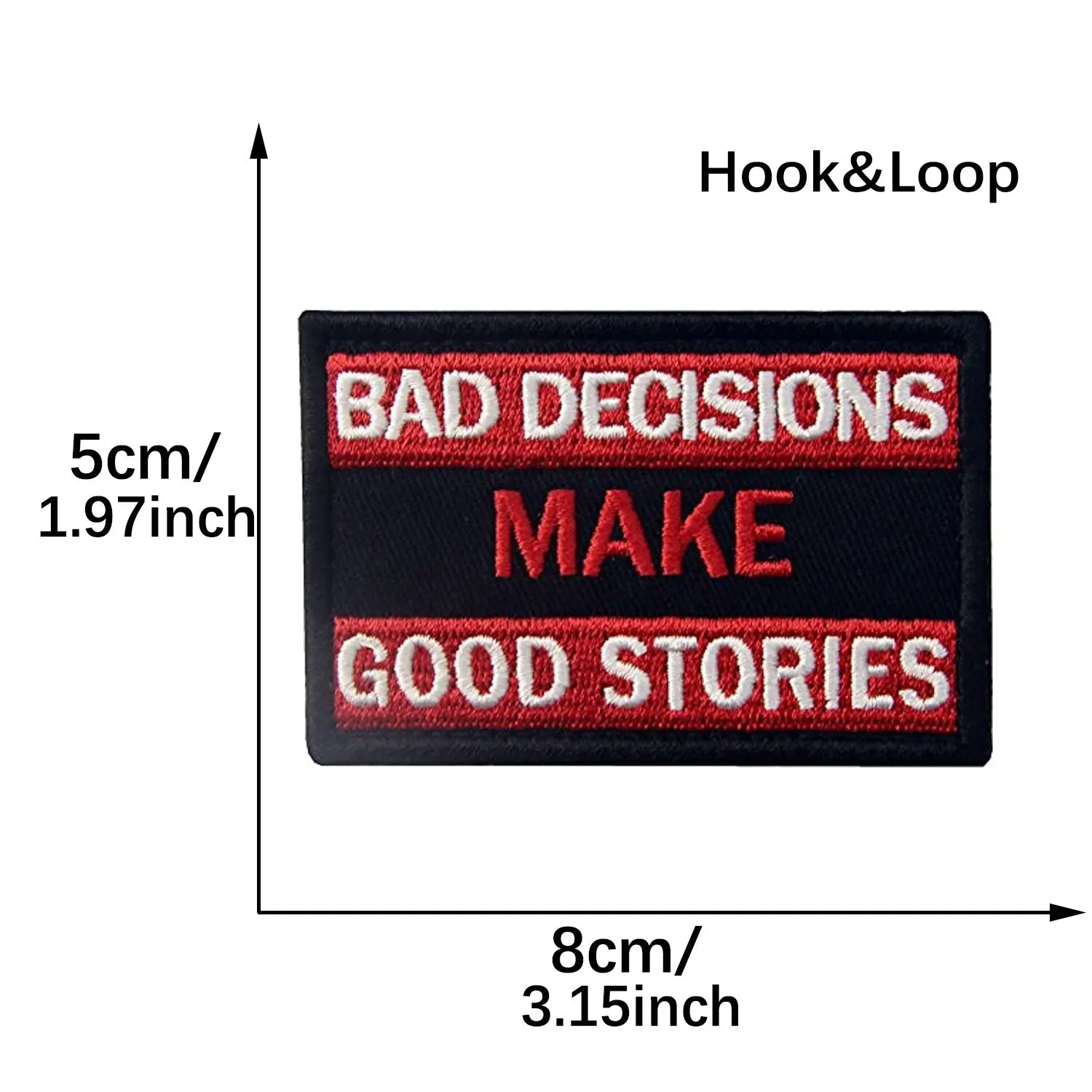 Bad Decisions Make Meme Funny Patch – Parche táctico de Velcros, insignia de moral con gancho y bucle, bordado para chaquetas, mochilas Molle - imagen 5