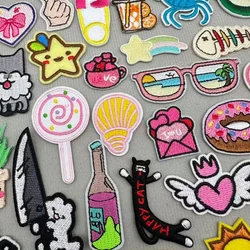 Parche bordado pequeño de dibujos animados, parche de animales, parches para planchar, parches bordados DIY para ropa, mochila, pegatinas de costura