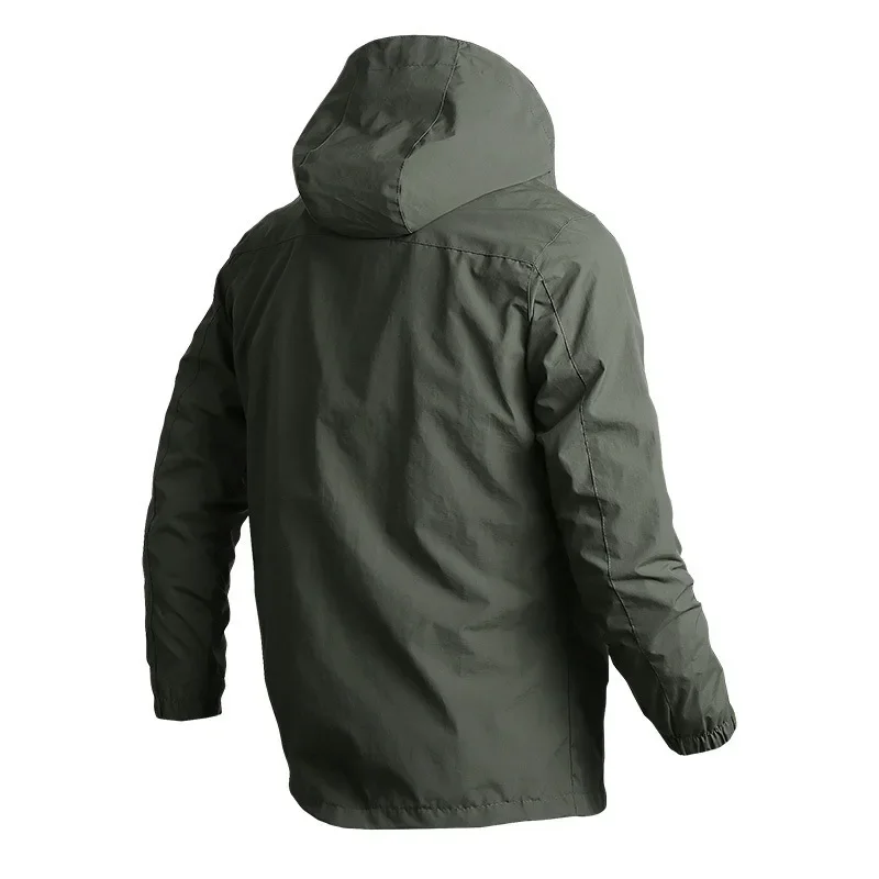 Chaqueta táctica de caza para hombre, chaquetas con capucha de bombardero, ropa de concha suave para exteriores, prendas de vestir transpirables con cremallera, otoño - imagen 3
