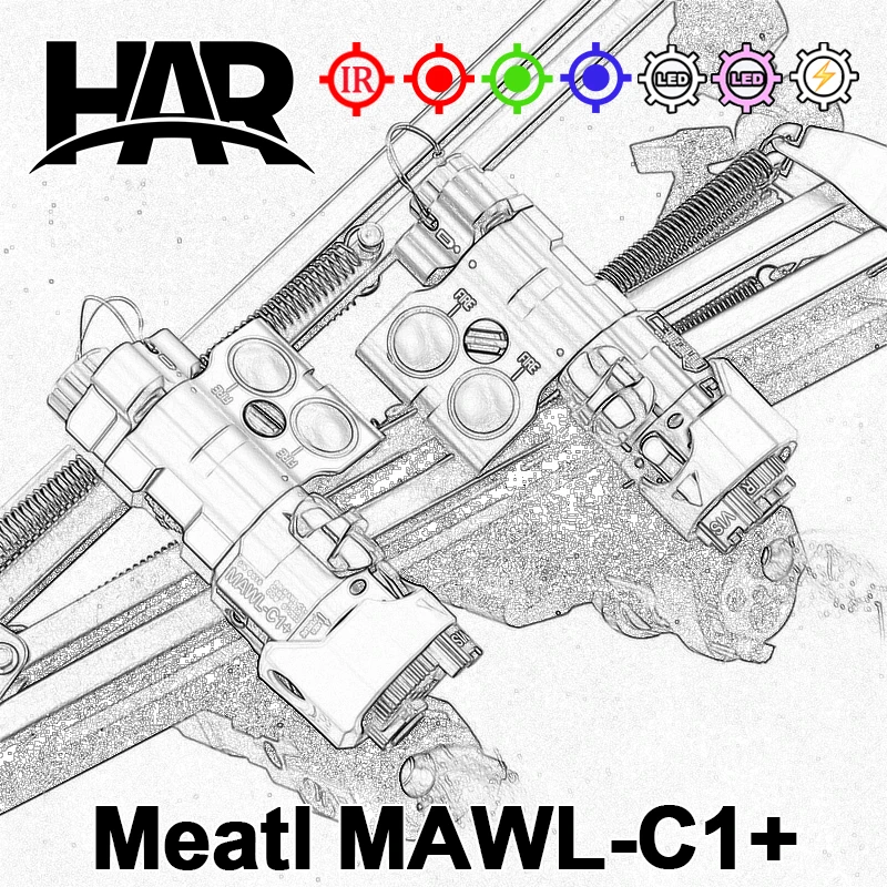 Linterna M600 M300 Metal MAWL-C1 X300 XC2 M600C M300A compatible con carril de 20MM DBAL NGAL