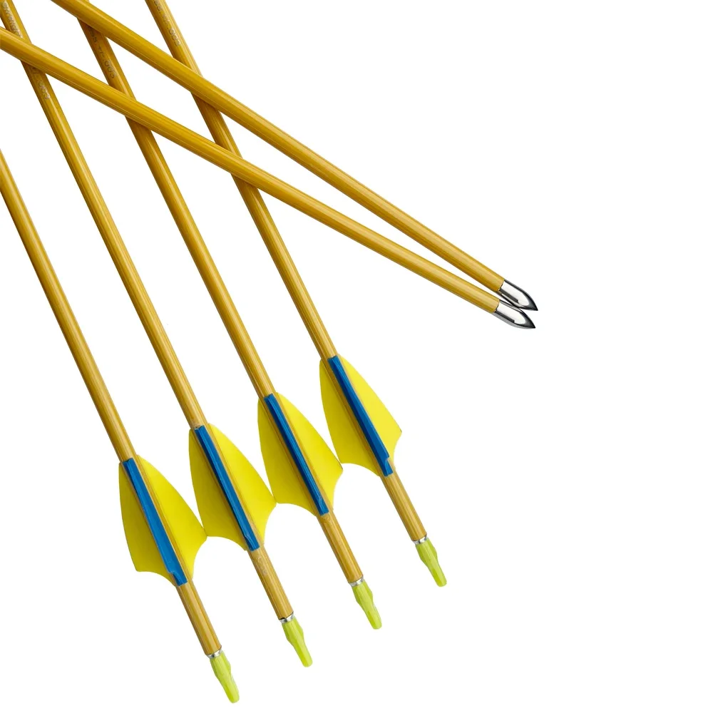 6 uds Linkboy tiro con arco flechas de carbono ID4.2mm piel de bambú columna vertebral 900 arco recurvo arco largo accesorios de caza tiro - imagen 2