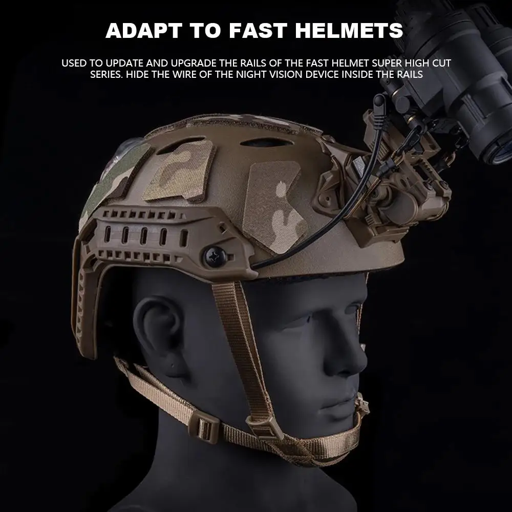 Riel táctico rápido para casco 3,0, multifuncional, para caza al aire libre, tiro, Airsoft SF, casco de corte súper alto, rieles laterales, accesorios - imagen 4