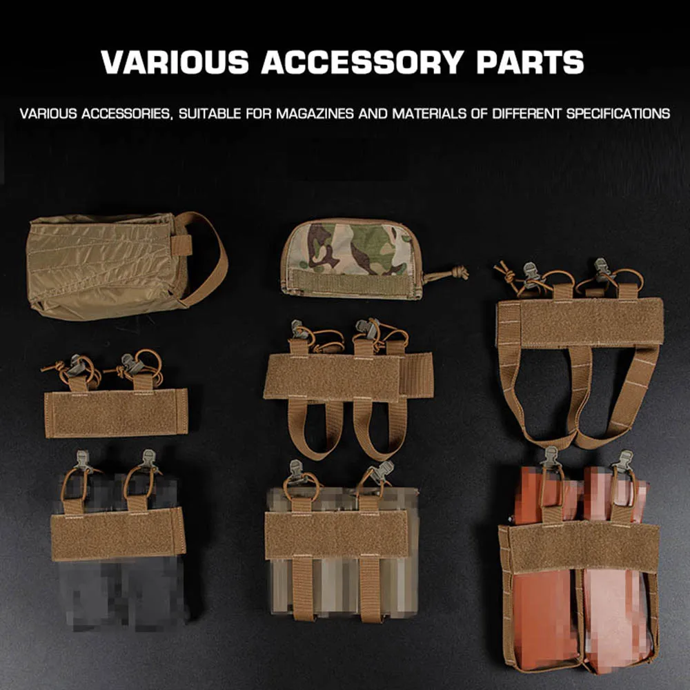 Equipo de pecho de patrulla táctica para exteriores, chaleco para ir al trabajo, colgante en el pecho con bolsa de Radio y banda para el vientre desmontable - imagen 5