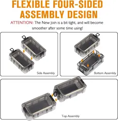 Caja aparejos pesca extensible con imán LED
