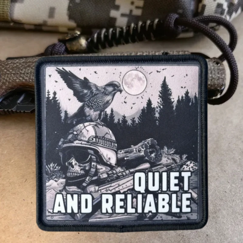 Parche con estampado de calavera Chevron Corw, chaleco táctico, insignia de moral con gancho y bucle, pegatinas decorativas para mochila, parches para brazalete para ropa - imagen 4