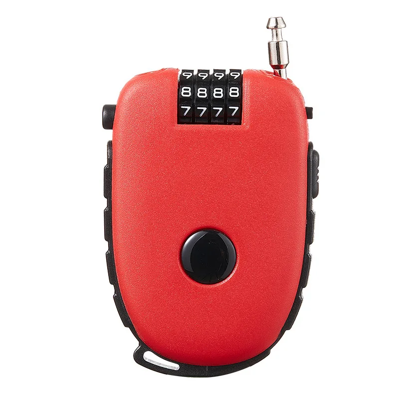 Cerradura de cable de acero portátil, candado de casco de cuerda de alambre estirable, candado de coche de bebé, candado de alambre de acero portátil - imagen 3